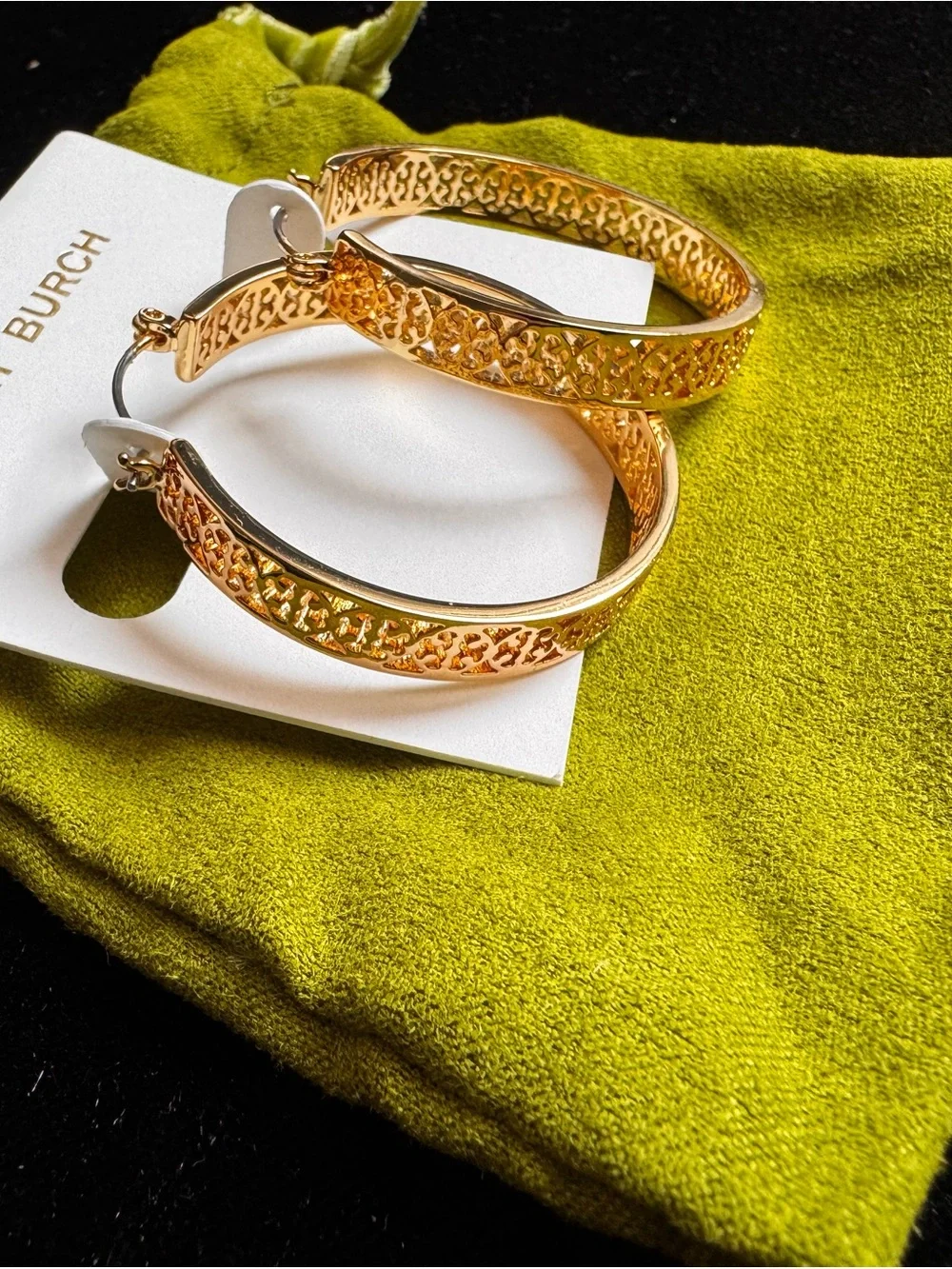 Tory Burch Gold-Tone Filigree Hoop Earrings - Women Jewelry